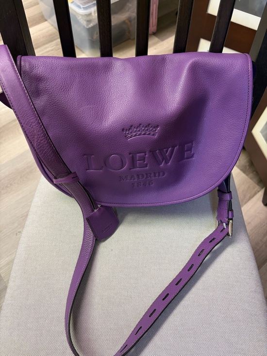 Loewe Handbags - Loewe Violet Leather Crossbody Bag